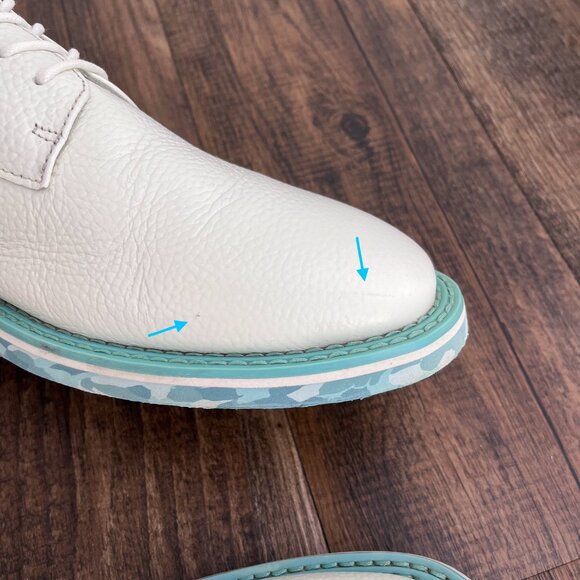 G/Fore Gallivanter Camo Sole Leather Golf Shoe G4MF23EF02 Size 13 White Blue - Picture 8 of 16